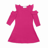 Oh So Cute Girls Cold Shoulder Dress  4 to 14