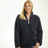 J America Warm and Soft Ladies 1/4 Zip Pullover Sherpa