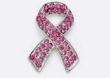 Crystal Pink Ribbon Pin